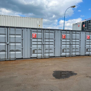 Contentor marítimo High Cube de 40 pés com 4 portas laterais – Usado